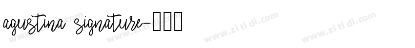agustina signature字体转换
